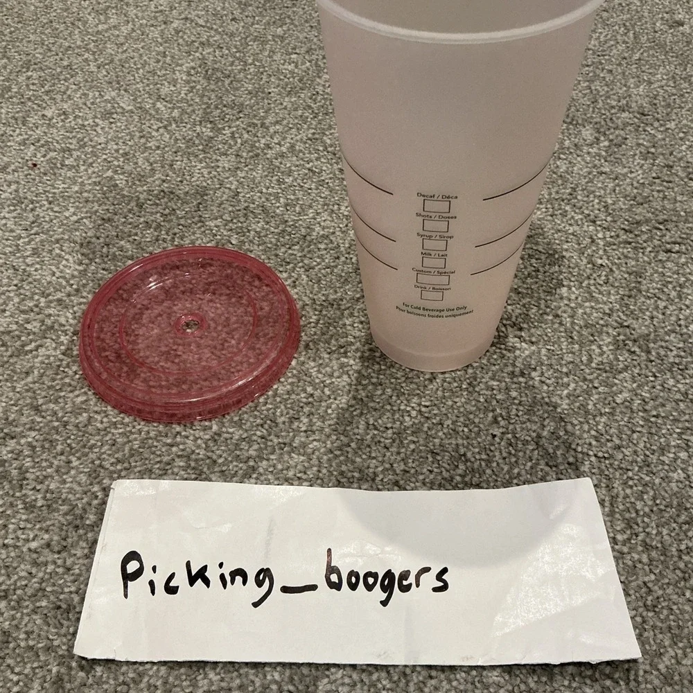 Starbucks Reusable Cold Cups With One Lid, Lot Of 9! 24oz